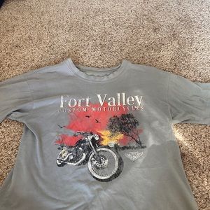 light blue fort valley t-shirt